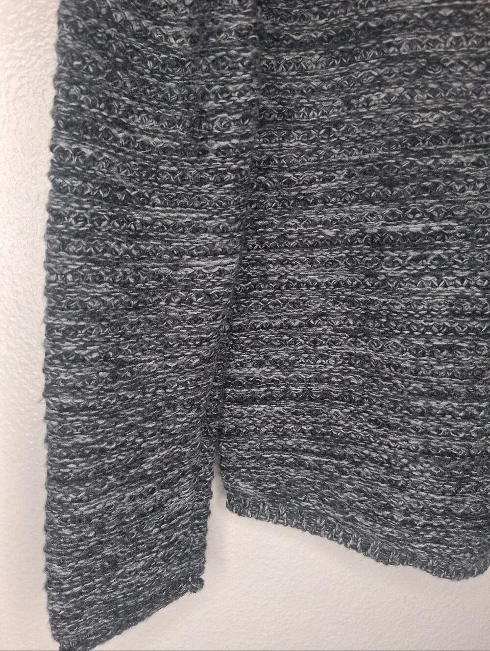 Athleta Extra Fine Merino Wool Long Sleeve Sweater Chunky Knit Grey Pockets Sz S